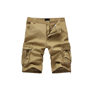Pantalones Cortos Cargo Personalizados para Hombre al por Mayor, Cintura Elástica, Secado Rápido, Transpirables, Ecológicos, de Tela de Estambre Informal, OEM ODM - Product Image 1