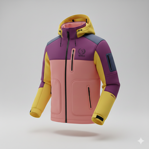 Chaqueta Deportiva Unisex de Invierno, Ligera, con Cierre Completo, Cuello Alto, Transpirable, con Bolsillos, en Color Block, Fabricada con Nailon Reciclado - Product Image 4