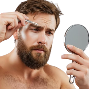 Precision Round Tip Eyebrow Tweezer Comfortable Flat Tip Hair <b>Removal</b> <b>Tool</b> for Brow Shaping Facial Grooming and Everyday Beauty - Product Image 4