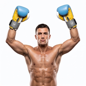 Guantes de Boxeo Dumela de 16 Oz en Cuero Azul, Amarillo y Gris, Equipo de Entrenamiento Profesional con Diseño de Logotipo - Product Image 5