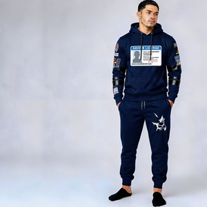 Chándal de Entrenamiento de Felpa de Algodón para Hombre, Ropa de Gimnasio Cómoda y Cálida, Logotipo Personalizado, Atuendo Informal - Product Image 1