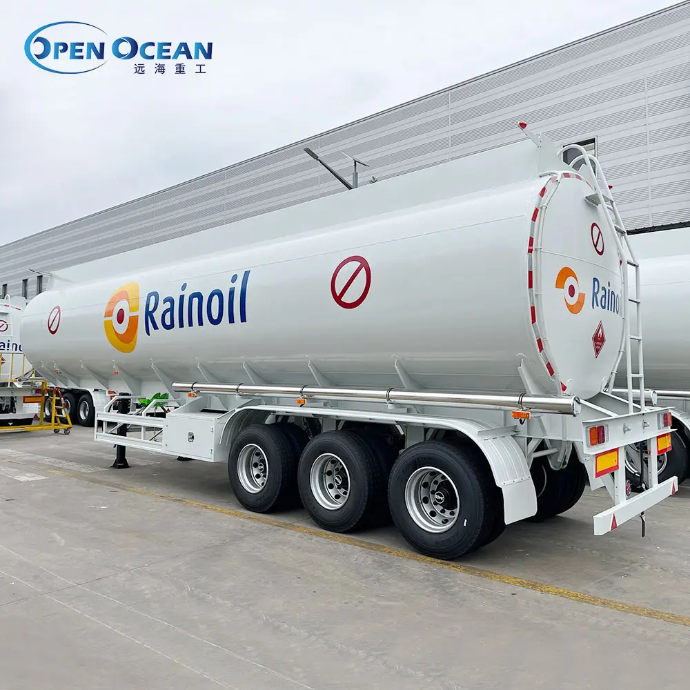 3 Axle 40000L 42000L 45000 50000 Liters Oil Diesel Gasoline Fuel Tanker Truck Semi Trailer