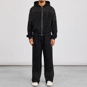 Ensemble de survêtement pour homme Royal Crystal, respirant, léger, design 2 en 1, sweat-shirt et pantalon ornés, vêtements décontractés de luxe - Product Image 2