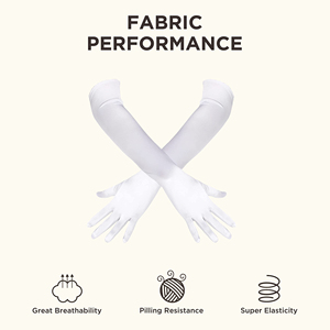 Gants longs pour femmes en polyester respirant et résistant, parfaits pour les soirées, les mariages, l'opéra et les occasions spéciales - Product Image 2
