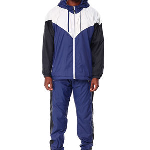 Conjunto Deportivo de Alta Calidad, Chaqueta con Cremallera y Pantalones, Traje Deportivo de Dos Piezas, Transpirable, de Nailon, para Hombre - Product Image 1