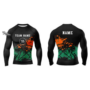 Rashguards de MMA Unisex al Por Mayor Más Vendidos, Hechos con Spandex/Nylon de Secado Rápido y Manga Larga a un Precio Razonable - Product Image 4