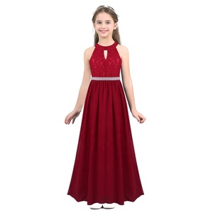 Robes pour filles de 6 à 16 ans, robes de fête pour filles, robe de demoiselle d'honneur en mousseline de soie, robe de princesse, robe de mariage, robe de demoiselle d'honneur, robe de fête d'anniversaire - Product Image 2