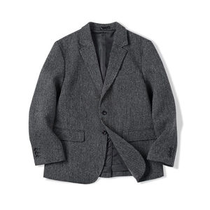 Nouvelle Collection Automne Hiver : Costume Décontracté en Laine Chevron Grande Taille pour Homme – Tendance Business Coréenne Polyvalente et Imperméable en Laine de Mouton - Product Image 1