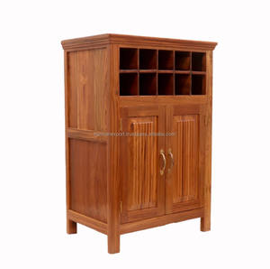 Mueble Bar de madera artesanal con aspecto atemporal, perfecto para organizar y exhibir licores - Product Image 2
