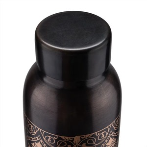 Antique Etching <b>Vintage</b> Copper Eco-Friendly Customizable Design High Quality Water <b>Bottle</b> Matching Cup Portable Travel Office - Product Image 2