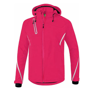 <b>Men's</b> Red Hooded Fleece <b>Jacket</b> Windproof Sporty Zipper Closure Winter Outdoor Wear - Product Image 3