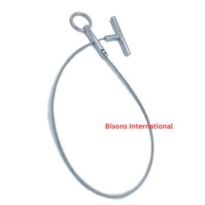 BISONS Herramienta Veterinaria Obstétrica para Cerdos, Gancho de Acero Inoxidable con Cable, Herramienta Ajustable para Parto de Cerdas - Product Image 2