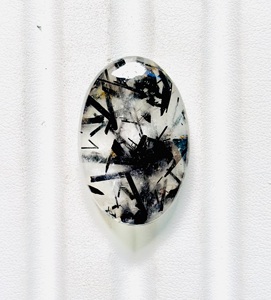 Cuarzo Rutilo Negro de Alta Calidad, Cabujón de Forma Mixta Lisa, Gema Suelta para Fabricación de Joyas, Gemas al por Mayor - Product Image 1