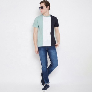 2025 Wholesale Custom 100% Cotton O Neck T-Shirt for <b>Men</b> High Quality Casual Printed Logo Solid Pattern Knitted Fabric - Product Image 1