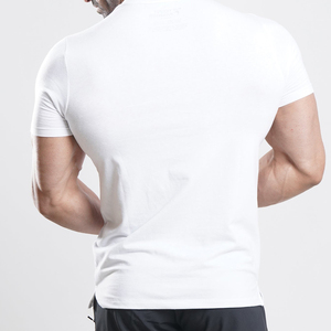 T-shirt de sport pour homme, compression solide, spandex/polyester, coupe ajustée, respirant, séchage rapide, manches courtes, t-shirt de gym - Product Image 2