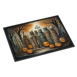 Mummies Spooky Halloween Doormat Non-Slip <b>Washable</b> Low Pile 24H X 36W <b>Indoor</b> Outdoor Entryway Front <b>Door</b> <b>Mat</b> - Product Image 1