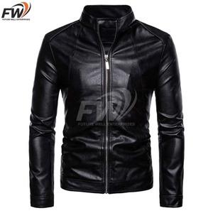 Veste en cuir véritable 100% pour homme, noire, imperméable, respirante, de haute qualité, avec revêtement, personnalisable, faible MOQ, OEM - Product Image 1