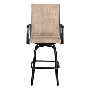 2 sedie da bar girevoli in ferro battuto nero, comode sgabelli da bar girevoli da patio - Product Image 6