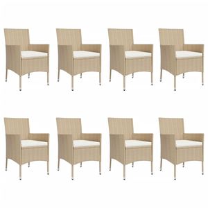 Juego de 8 Muebles de Jardín para Comedor en Color Beige - Product Image 4
