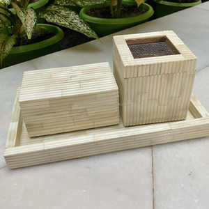 Incrustation d'os Mirage doré Ensemble de brûleurs Bakhoor Ensemble de luxe en bois Mabkhara pour Oud, encens et cadeaux de Ramadan - Product Image 3