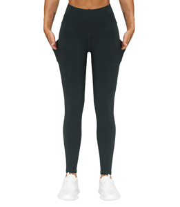 High Performance High Waist Sports <b>Leggings</b> <b>PU</b> Leather Patchwork <b>Leggings</b> For Women Trending In <b>Leggings</b> - Product Image 2