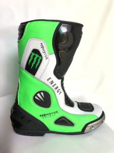 Botas de motociclista Monster personalizadas, a prueba de viento y agua, de cuero, disponibles en todas las tallas. - Product Image 3