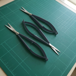 Hot Sale Eye Brow Professional Micro Scissors 4.5" Straight Castroviejo <b>Stitch</b> Cutting Embroidery Spring Action extra sharp - Product Image 2