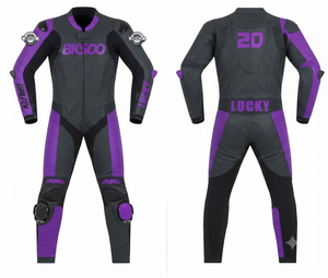 Traje de Carreras Personalizado para Hombre en Cuero Vacuno/Canguro, Mono de Una Pieza con Armadura de Nivel 2 CE, Hecho a Medida, Protección OEM - Product Image 1