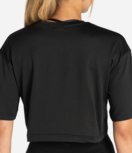 Camiseta Corta de Diseño Nuevo Personalizada para Mujer, Camiseta de Manga Corta con Hombros Caídos, Top Corto Holgado para Mujer - Product Image 4