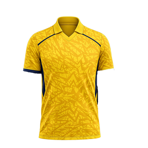 Maillot de football à manches courtes pour homme, imprimé géométrique corail, en polyester anti-humidité, col rabattu, coupe classique, vêtement d'été - Product Image 1