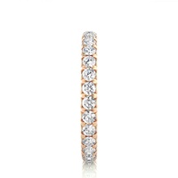 Anillo de Eternidad de Oro Amarillo de 9K y 14K con Diamante Cultivado en Laboratorio, Corte Redondo, Certificado IGI, Apilable, Regalo de Aniversario para Mujer