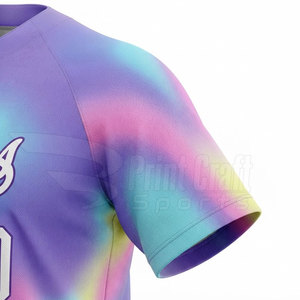 New Style Custom Printed Baseball Two <b>Button</b> Shirts Polyester Fabric Baseball Two <b>Button</b> Shirts - Product Image 6