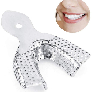 Manual Impression Trays Teeth Molding Perforated <b>Plain</b> Stainless Steel Made Impression Tray High Quality Orthodontic <b>Tools</b> - Product Image 4