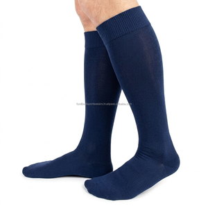 Chaussettes de sport montantes pour hommes, violettes, rayées, respirantes, tricotées, écologiques, antidérapantes, séchage rapide, mélange de spandex, pour usage quotidien - Product Image 2