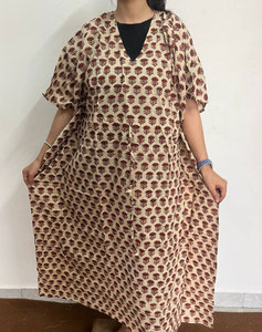 Cotton Printed <b>Kaftan</b> Maxi Dress for Women Featuring Colorful Designs and Easy Fit - Product Image 4