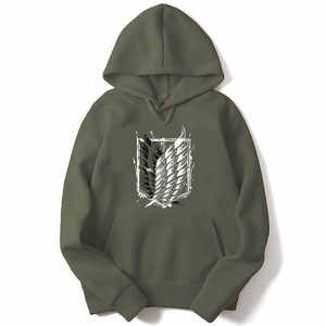 เสื้อฮู้ดผู้ชายผ้าฟลีซสำหรับฤดูหนาว ผ้าฝ้าย 100% สีพื้น ถักแบบลำลอง ทรงปกติ สีเขียวมะกอก แขนยาว - Product Image 1
