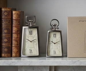 Premium Traditional Style Desk <b>Clock</b> Metal Mechanical Silent Non Ticking Hourly Chiming Needle Display Elegant Tabletop Accent - Product Image 3