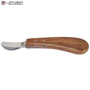 Couteau à sabots LIPUMA EDGELINE, lame en acier inoxydable, manche en bois, 20 cm, professionnel, pour soins des sabots équins, vétérinaire - Product Image 3