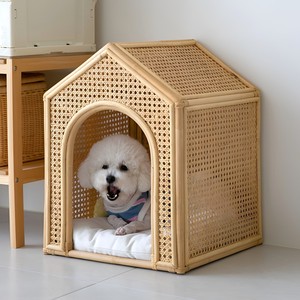 Hot Selling Wholesale Rattan Dogs Cats Bed Luxury Animal Shape Cat Dog Beds Stylish <b>Pet</b> Houses Indoor Furniture for <b>Pets</b> - Product Image 2