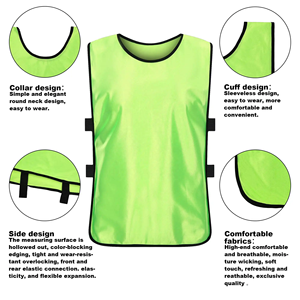 Unisex Green Sleeveless Mesh Sports Vest Round Neck Breathable Solid Color <b>Training</b> Jersey for Adults All Seasons - Product Image 6