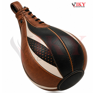  Vintage Brown and Black Color Genuine Leather Wholesale  Rate Premium Quality High <b>Rebound</b> New Trendy Boxing Training Balls - Product Image 3