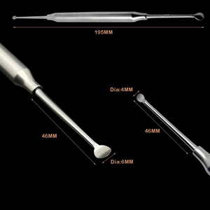 Kit chirurgical professionnel pour implants dentaires : outils de reconstruction osseuse et curettes à bord rond pour traitement de la cavité buccale - Product Image 6