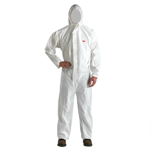 Overol Protector Desechable con Capucha, Microporoso, Impermeable al Polvo, Ropa de Trabajo de Seguridad Química, EPP para Uso en Cuartos Limpios, No Tejido, Nivel D - Product Image 3