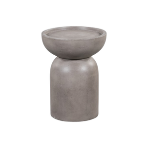 Modern <b>Round</b> Concrete Side Table Cement End Table Minimalist Hourglass <b>Stool</b> Garden Furniture Outdoor Indoor Coffee Table - Product Image 1