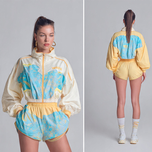 Crop 100% Nylon Windbreaker Shorts Set Women Cropped Waterproof Tops <b>Wind</b> <b>Breaker</b> Shorts Ladies Mountain Shorts Set Women's - Product Image 6