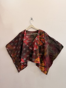Women's Bohemian <b>Patchwork</b> Blouse Sleeveless O-Neck Loose Fit Batik Print Cotton Viscose Top All Seasons Eco-Friendly - Product Image 4