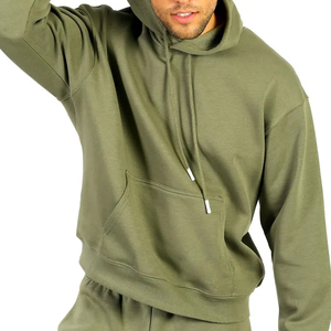Conjunto Deportivo de Sudadera con Capucha para Hombre, Pantalones Largos Casuales con Bolsillos Laterales y Cierre de Cordón, Ropa de Otoño - Product Image 2
