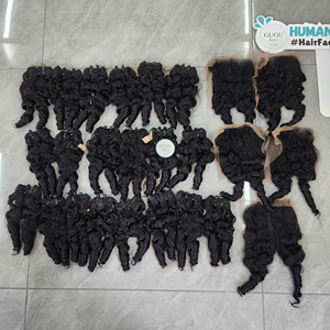 GUGU Hair Vietnam Human Hair Remy French <b>Lace</b> Transparent Glueless Full HD <b>Lace</b> <b>Wigs</b> Deep Wave Long Length Bundles Frontal 13x6 - Product Image 1