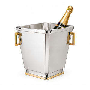 Seau à vin en cuivre martelé antique avec poignées en laiton en forme de gland, refroidisseur de bouteilles de champagne en métal et bac à glace vintage – Vente en gros - Product Image 3