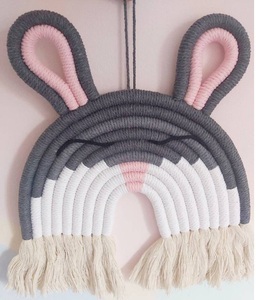 Lindos regalos de Navidad Arco Iris macramé tejido a mano colgante de pared bohemio habitación de niña paredes decoración del hogar - Product Image 6